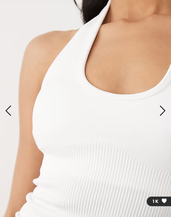 4505 sculpting seamless halter neck vest with inner bra in white
