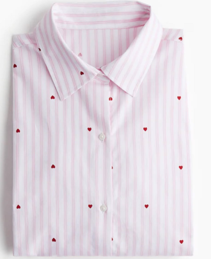 H&M COTTON POPLIN PYJAMA Top