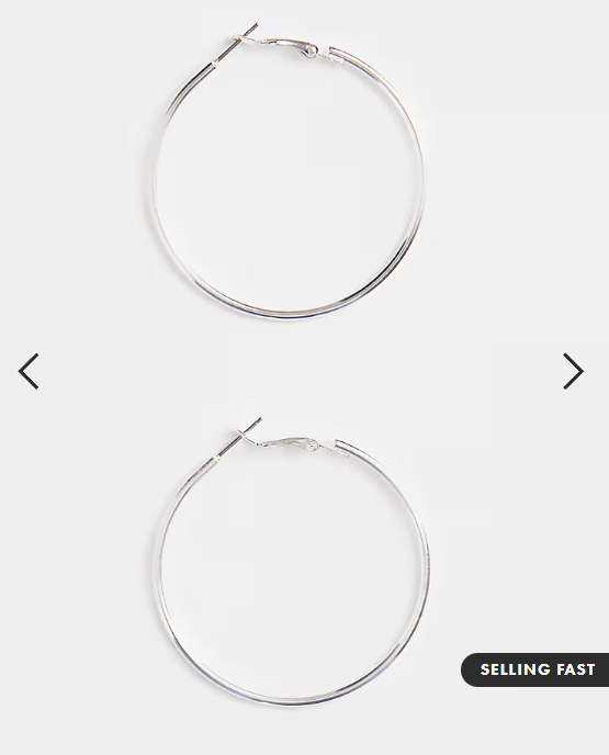 Accessorize medium simple hoop in silver