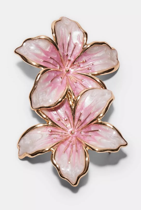 Enamelled flower earrings