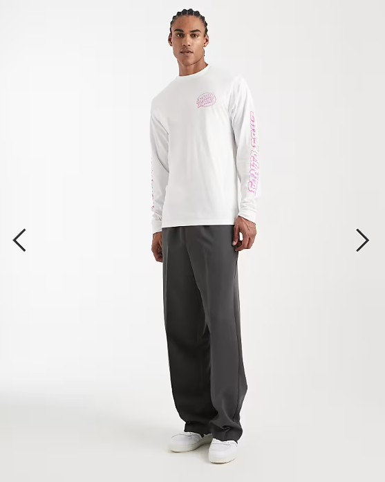 Santa Cruz mono graphic long sleeve t-shirt in white.