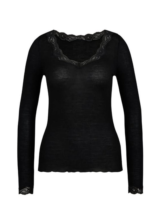 Calida - 996 WS SCHWARZ - Richesse Lace Top Long-Sleeve.