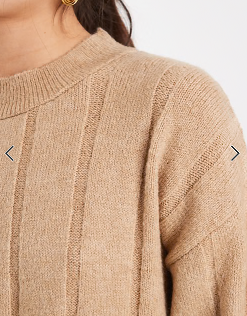 ASOS DESIGN fluffy knitted ribbed jumper co-ord in brown