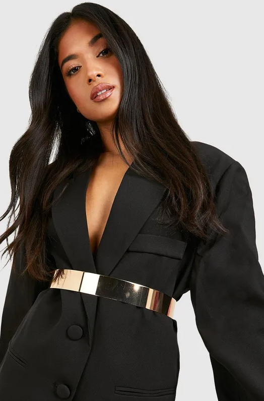 Gold Metal Chunky Waist Belt