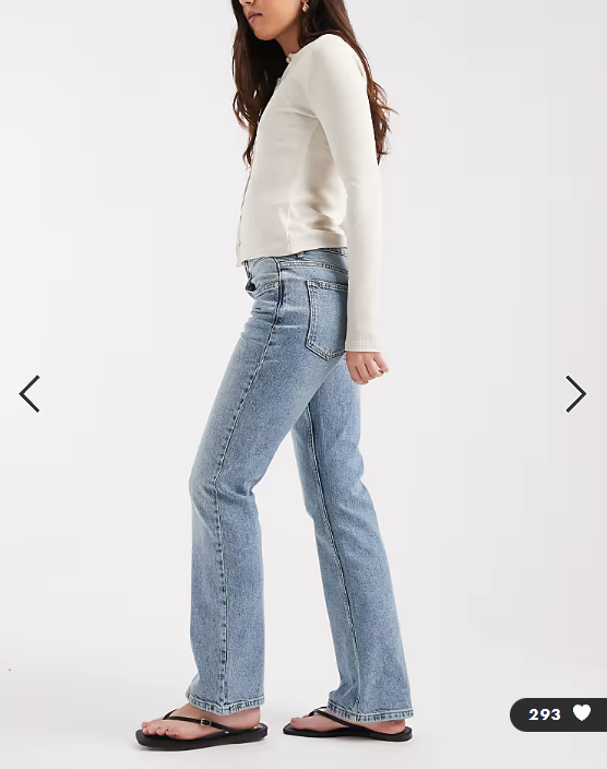 ASOS DESIGN low rise slim flare jeans in light tint