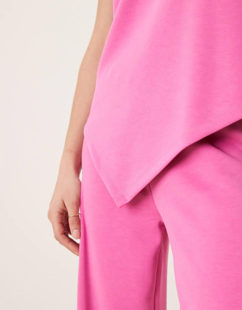 ASOS Co-Ord Asymmetric Cupro Vest in pink