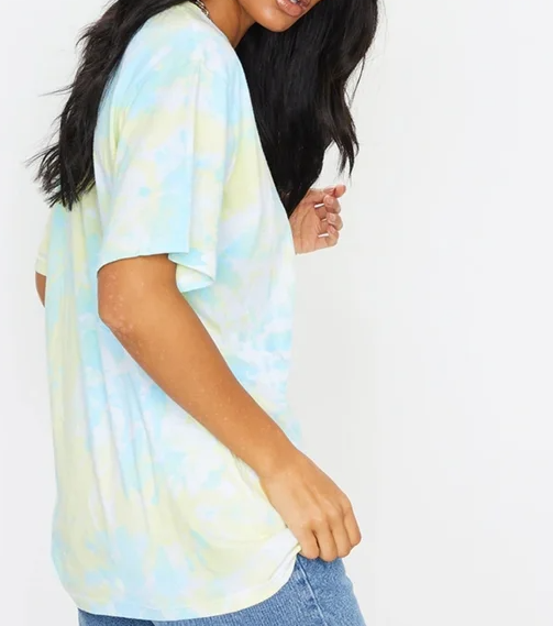 Multi Printed Dye Boyfriend Fit T Shirt