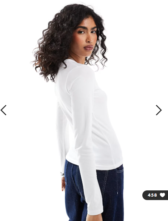JJXX Gigi long sleeve t-shirt in white