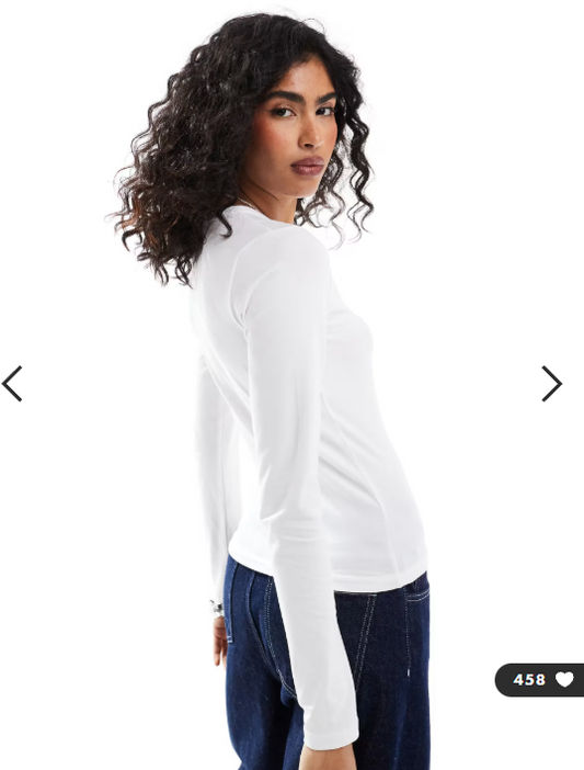 JJXX Gigi long sleeve t-shirt in white