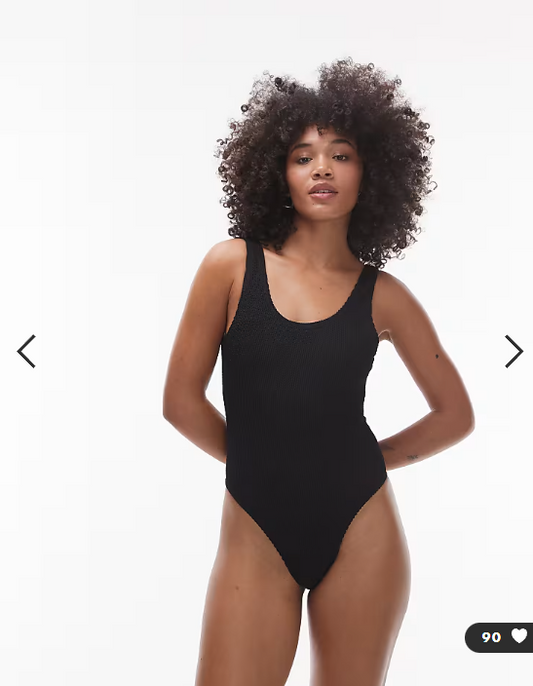 Topshop Athens swimsuit in black