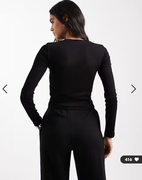 Brave Soul cotton long sleeve t-shirt in black