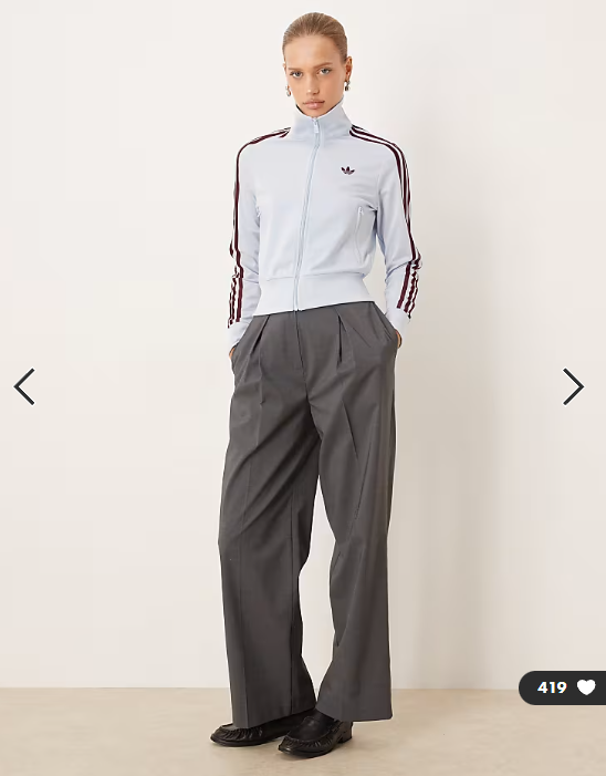adidas Originals Firebird classic track top in blue and maroon