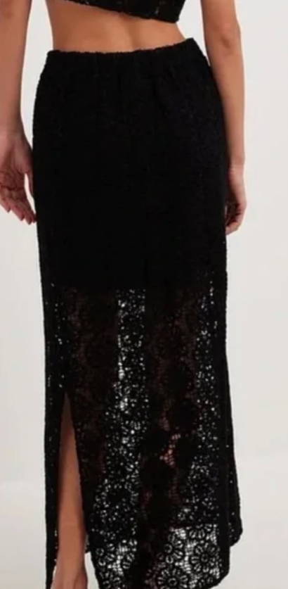 NA-KD Crochet Knitted Maxi Skirt