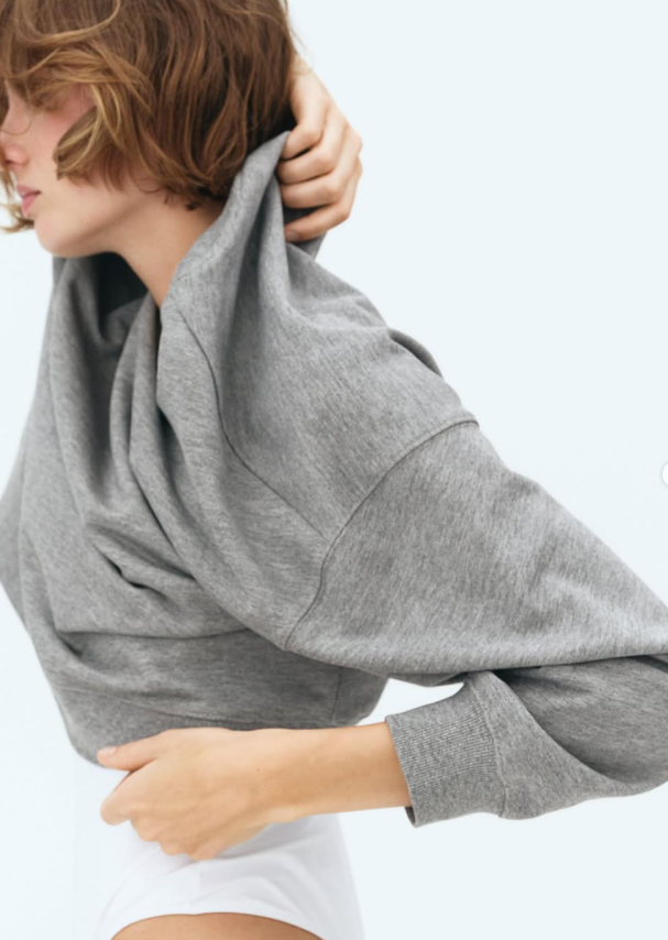 H&M-SWEATSHIRT-Grey melange