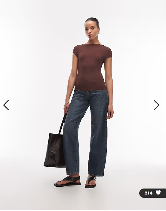 ASOS DESIGN slinky cap sleeve scoop back top in chocolate