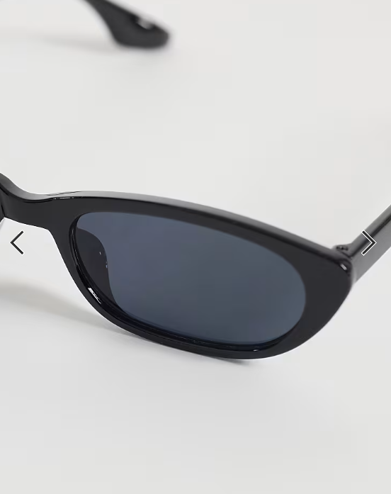 JJXX oval cateye sunglasses in black