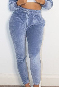 Shape Dusty Blue Velour Skinny Jogger