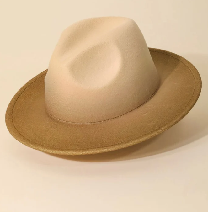 MOCHA OMBRE FEDORA HAT