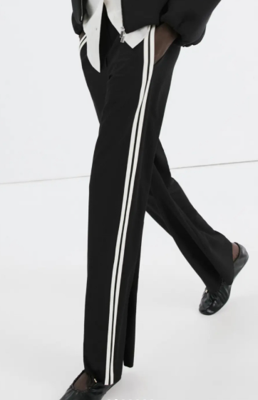 Mango - Sophie Stripe Pants 312 Black