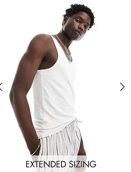 ASOS DESIGN essentials muscle fit vest in white