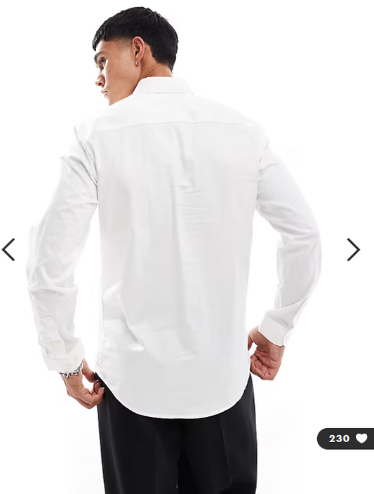 Jack & Jones Premium slim fit shirt in white