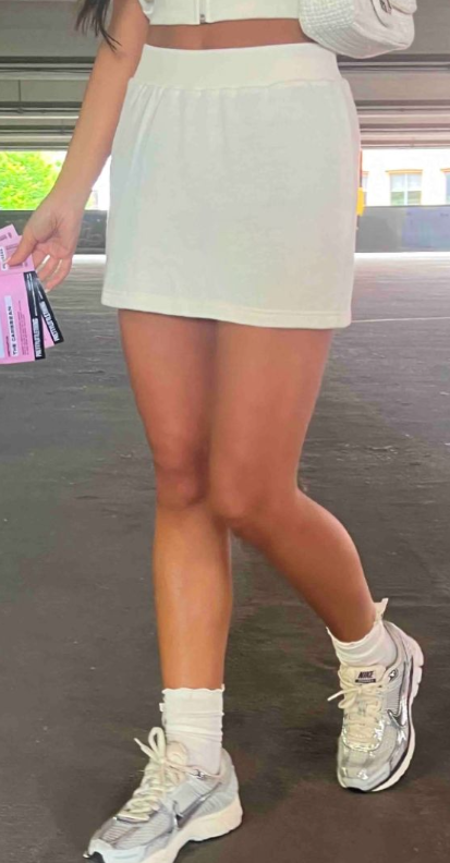 Cream Sweat Mini Skirt