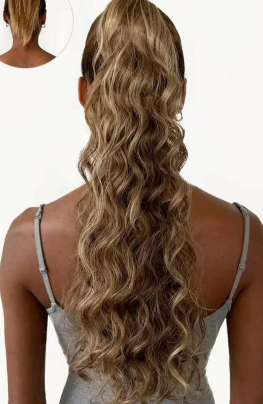 LULLABELLZ MIDI GRANDE CURLY CORKSCREW 20INCH WRAPAROUND PONY
