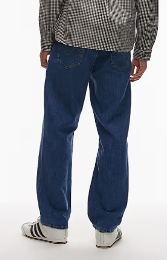 Asos - Levi's 568 loose straight lightweight cotton linen mix jeans in mid blue