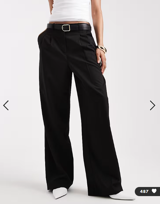 Vero Moda Tall dad fit tailored trouser in black