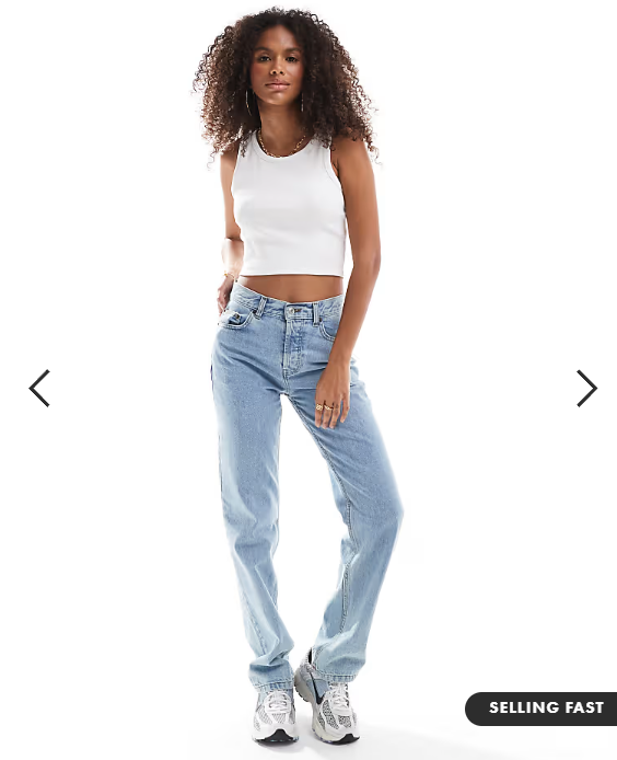 JJXX Fallon ribbed cropped vest top in white