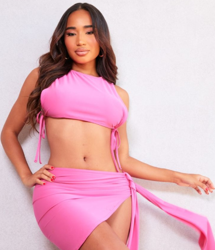 Shape Hot Pink Soft Touch Tie Side Sleeveless Crop Top