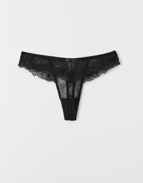 Melia lace thong - Black