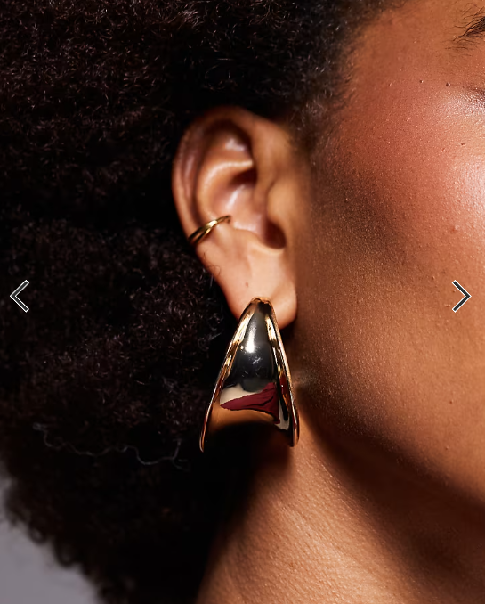 ALDO Viita molten thick hoops in gold
