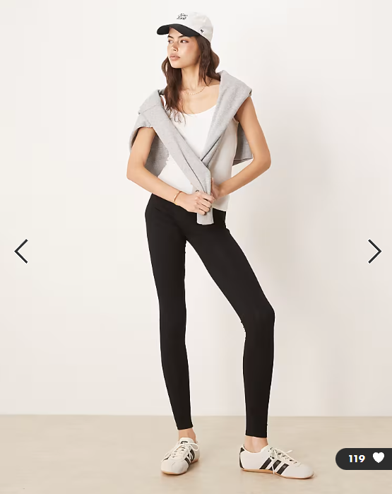 ASOS DESIGN Tall leggings in black
