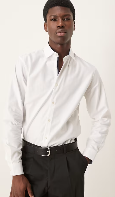 Asos - Selected slim fit easy iron cotton smart shirt in white