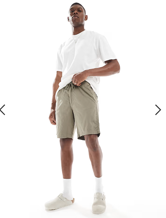 Jack & Jones 2 pack linen blend shorts in khaki and grey