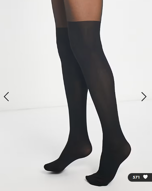 Vero Moda stocking illusion tights in black