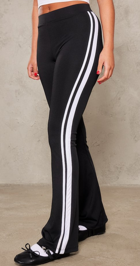 Black Soft Touch Seamless Yoga Flare Trousers