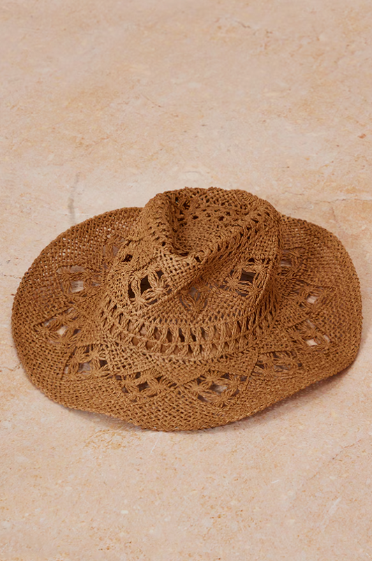 Natural Raffia Cowboy Hat