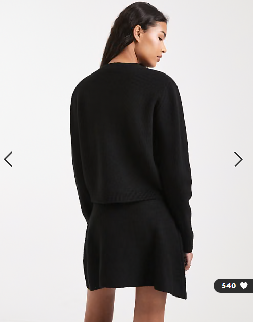ASOS DESIGN micro skirt co-ord in black