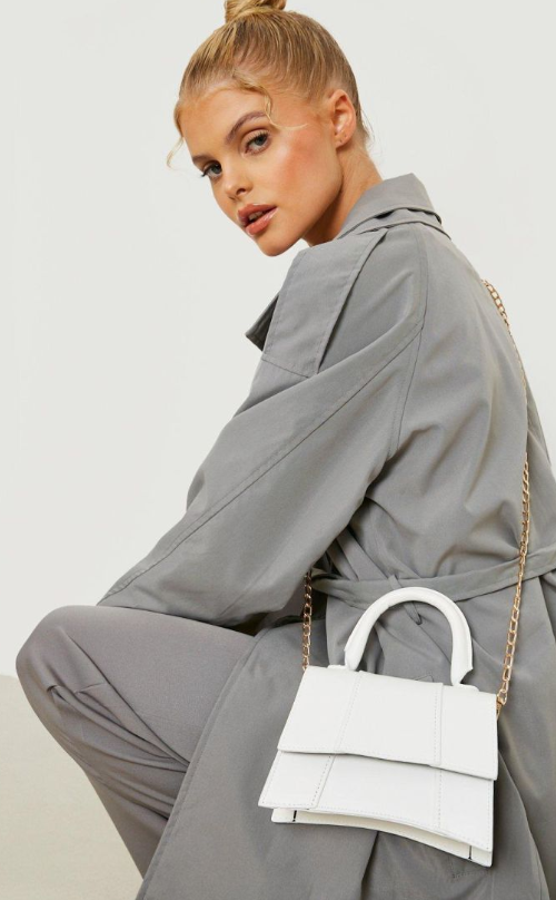 Boohoo Curve Grab Bag - white