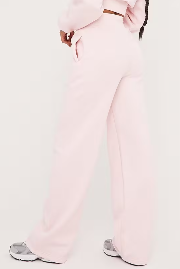 Ego - Elasticated Waist Detail Wide Leg Joggers In Baby Pink