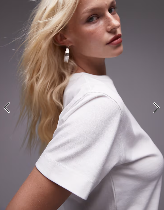 Topshop boxy tee in white