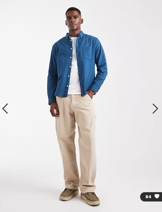 ASOS DESIGN oxford regular shirt in teal