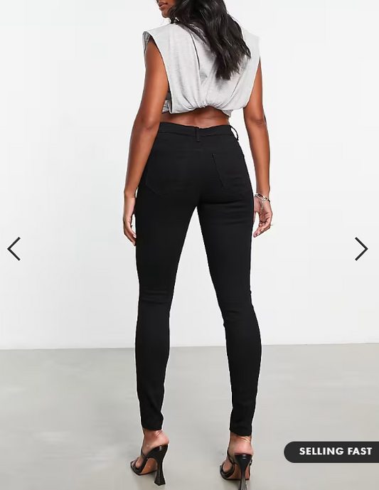 ASOS DESIGN skinny jeans in clean black