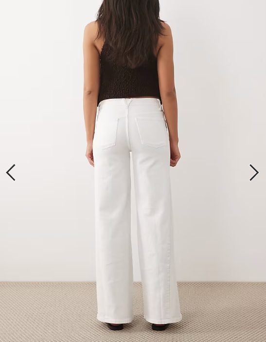 Mango - teen wide leg jeans in white