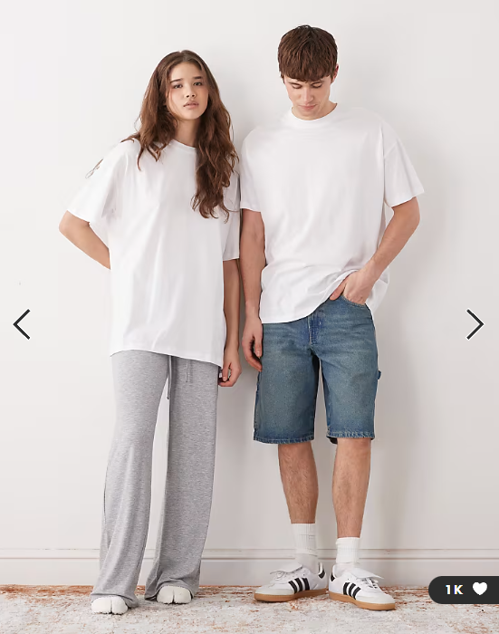 COLLUSION Unisex white T-shirt