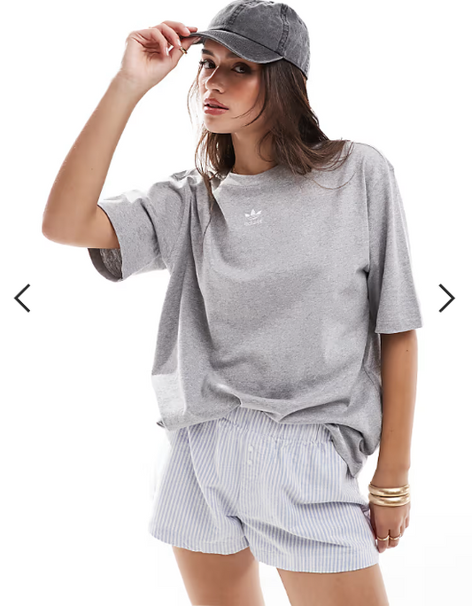 adidas Originals Essentials boyfriend t-shirt in grey