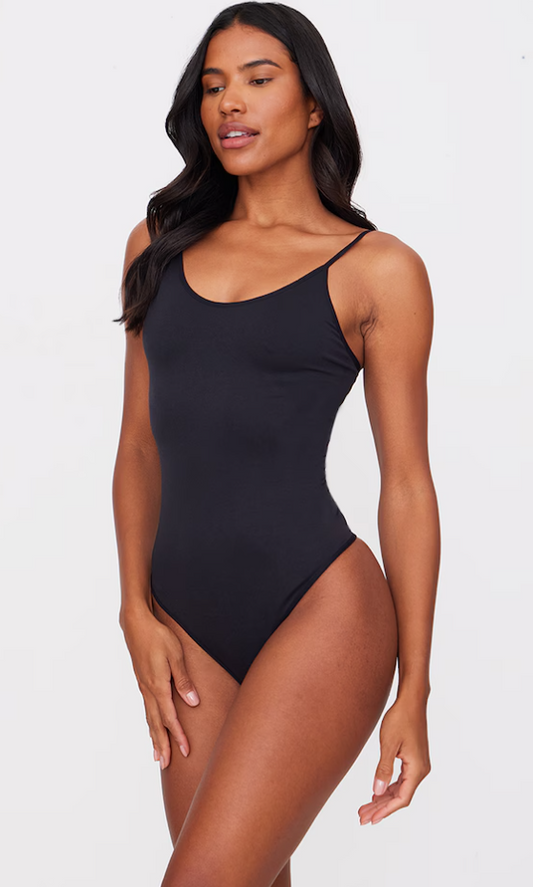 Black Shapewear Thong Bodysuit