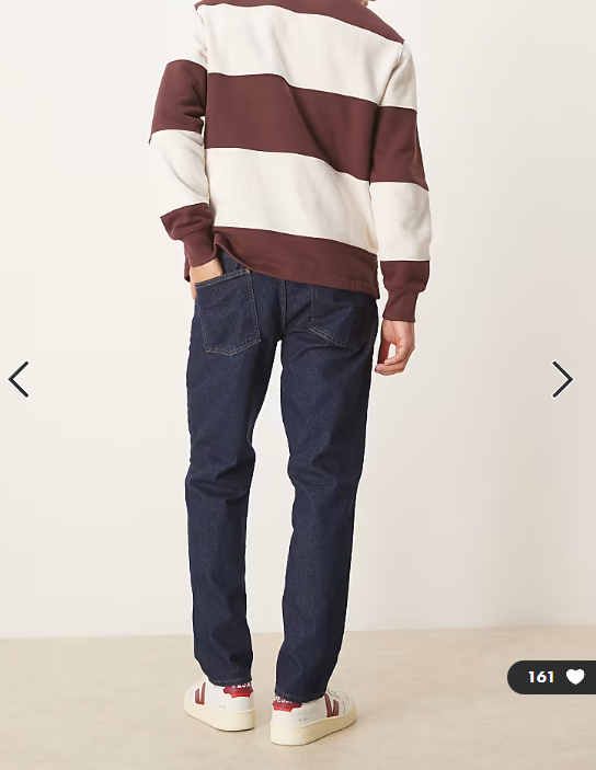 ASOS DESIGN tapered jeans in indigo